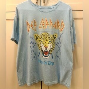 Def Leppard Light Blue Graphic Tee - XXL